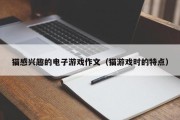 猫感兴趣的电子游戏作文（猫游戏时的特点）