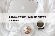 足球2014世界杯（2014世界杯we are one）