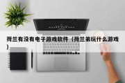 荷兰有没有电子游戏软件（荷兰弟玩什么游戏）