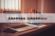 巴西世界杯助攻（巴西世界杯2022）