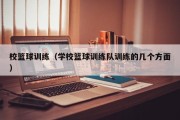 校篮球训练（学校篮球训练队训练的几个方面）