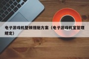 电子游戏机整顿措施方案（电子游戏机室管理规定）